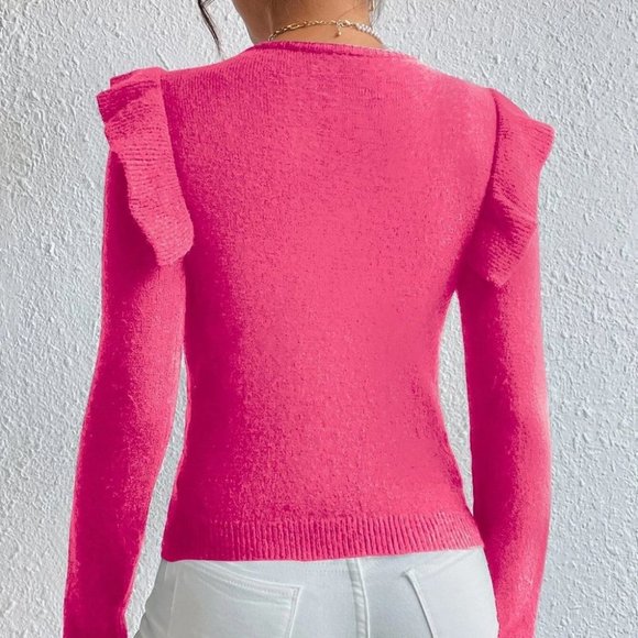 Pink Preppy Womens Sweater Top - Picture 2 of 5